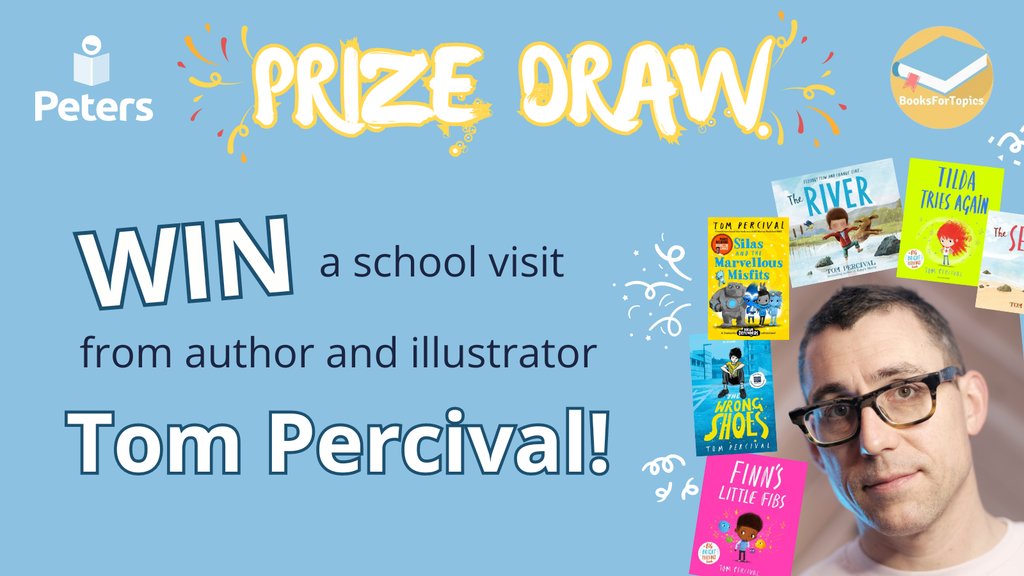 Join the @booksfortopics celebration with our PRIZE DRAW! Every school which purchases at least one updated Year Group Recommended Read pack will be automatically entered to win a school visit from @TomPercivalsays. Learn more: peters.co.uk/booksfortopics…