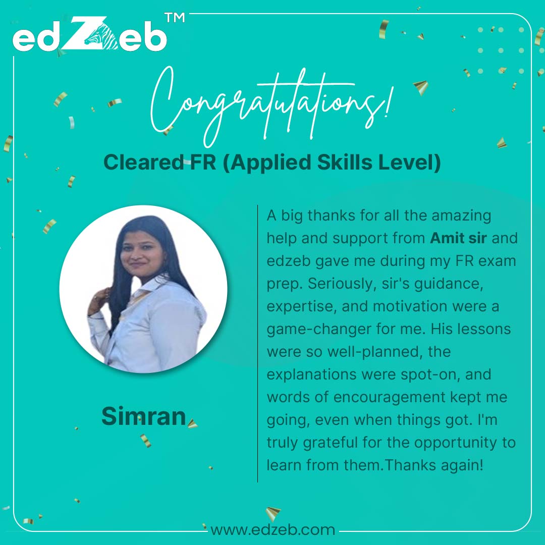 Empowering students to soar to new heights! 🚀 Celebrating success stories with edZeb – where learning meets achievement. 🌟

#StudentSuccess #edZebJourney #EducationExcellence #edZeb #edZebEducation #Career #Success #Finance #CFA #ACCA #edZebLaunch #FinancialModeling #result