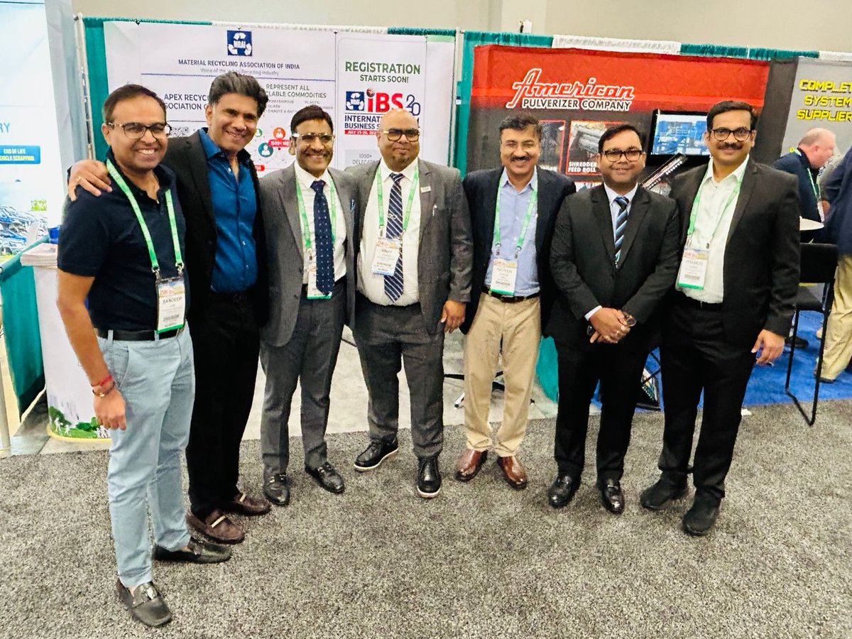 mrai_india's tweet photo. Team #MRAI had an electrifying experience at #ISRI2024 Convention & Exposition spreading the word on #ResponsibleRecycling ♻ & forging invaluable connections for a sustainable future🌍
Thank you @ISRI for putting up such a great conference
#AssociationPartners #RecyclingWorks https://t.co/XwyADgJLai
