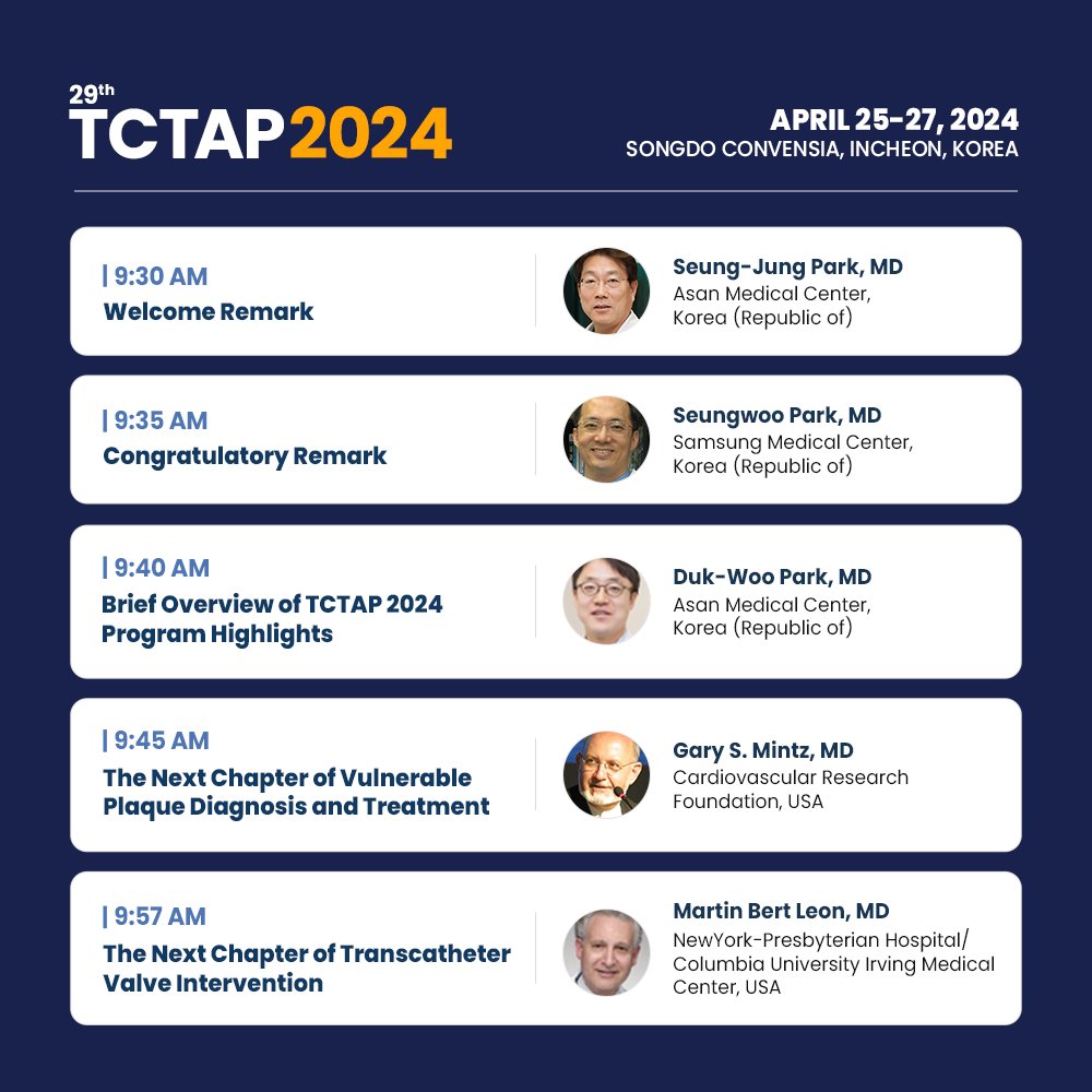 ✨We are thrilled to invite you to the Opening of the #TCTAP2024! The grand kickoff promises an unforgettable start, filled with esteemed speakers and captivating lectures. Looking forward to seeing you soon next week! 🔗On-site Registration Information: bit.ly/45Zu44G