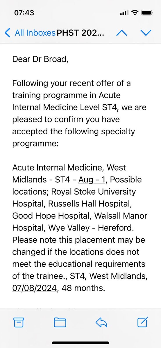 Got some exciting news yesterday! Can’t wait for the next stage! Bring on ST4! 💪🏻 Thank you to all who have helped me to get this far especially @AcutemedSarbc I could not have done it without you!