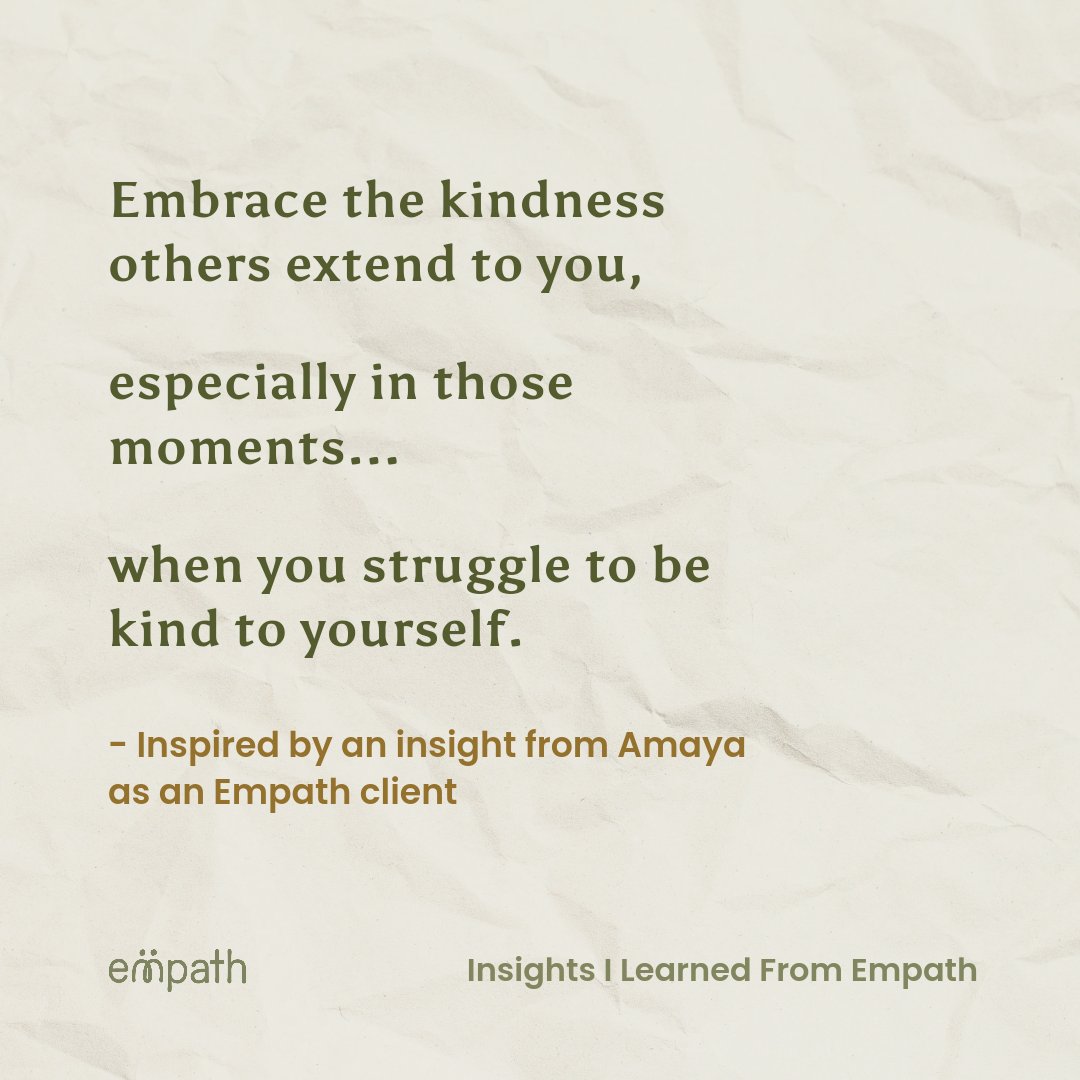 Grateful for client insights! 📩 We are here rooting for you!

At Empath, we're here to support your well-being journey with tailored mental health services. 🌱💚

DISCLAIMER: Names are changed for privacy.

#FindYourBalance #MentalHealthMatters #KeepMovingForward
