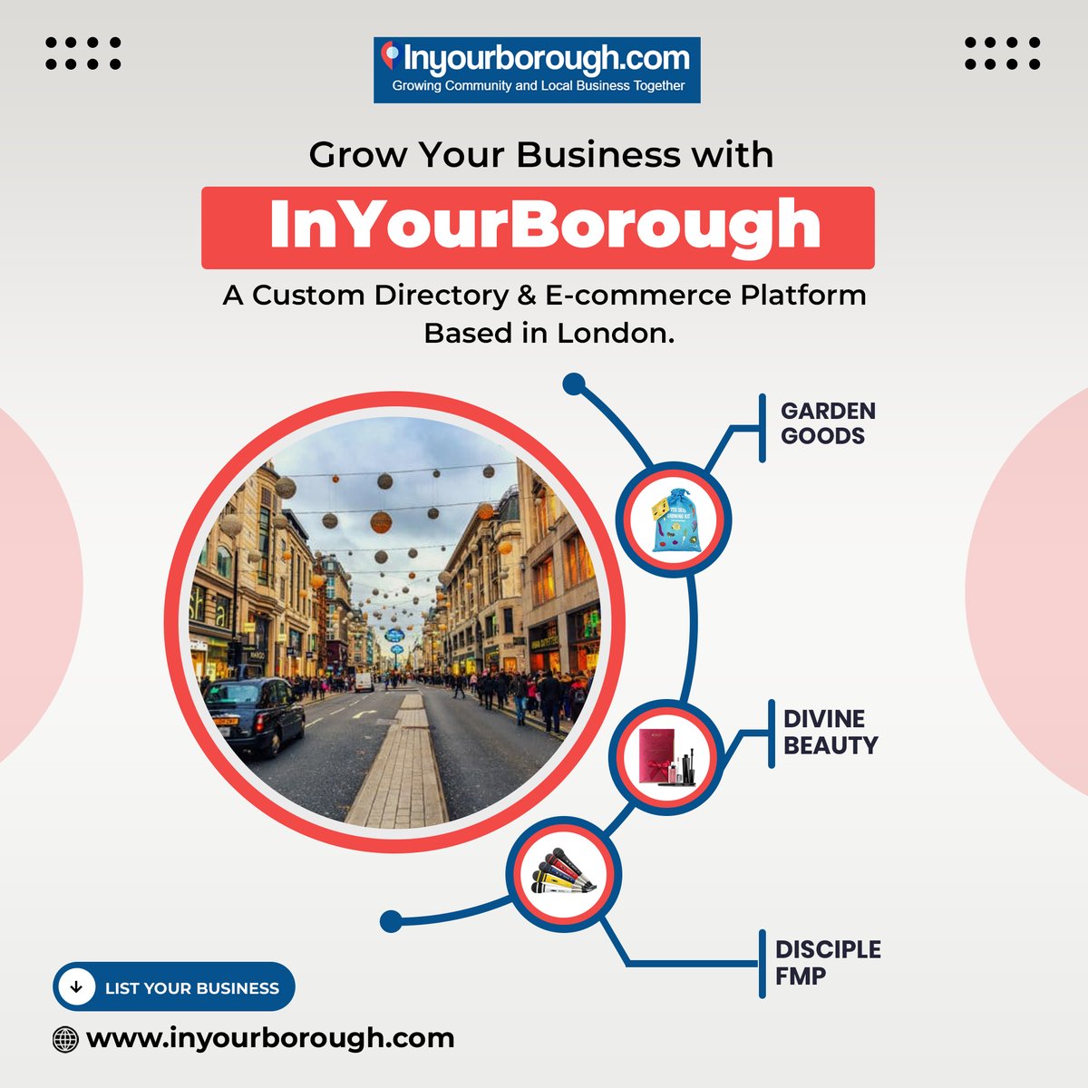 Grow Your Business with #InYourBorough, A custom #Directory & #eCommerce Platform Based in #London. #ListYourBusiness Here: inyourborough.com

#marketingplatforms #storemarketing #communitystore #businesslisting #miniwebsite #localbusinesses #localbusinessowner