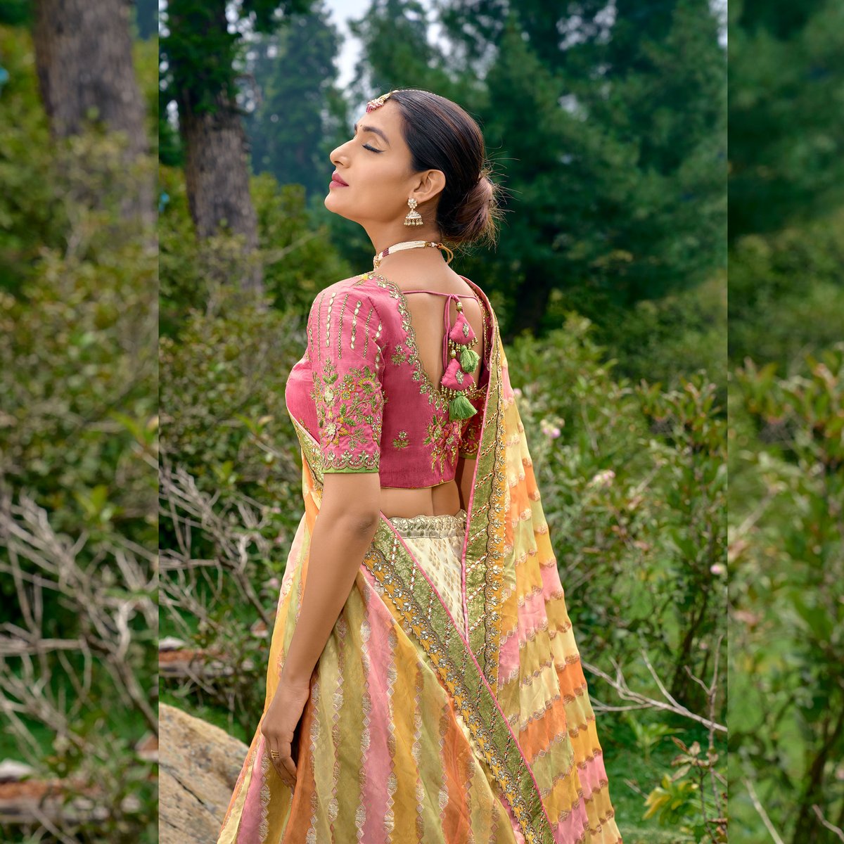 ✨ Timeless Elegance: Off-White Multi-Circular Lehenga Set with Peach Blouse ✨

#OffWhiteLehenga #MultiCircularLehenga #PeachBlouse #TimelessElegance #EthnicChic #LehengaLove #TraditionalMeetsModern #FashionGoals #GracefulStyle #CelebrationReady #IndianFashion