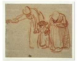 I have always loved this #Rembrandt sketch which I shared on social media 11 years ago. It popped up in a reminder this morning. Since then I have adopted a child. Now I really get this little sketch. ❤️ The tenderness with quite a thick crayon is amazing.