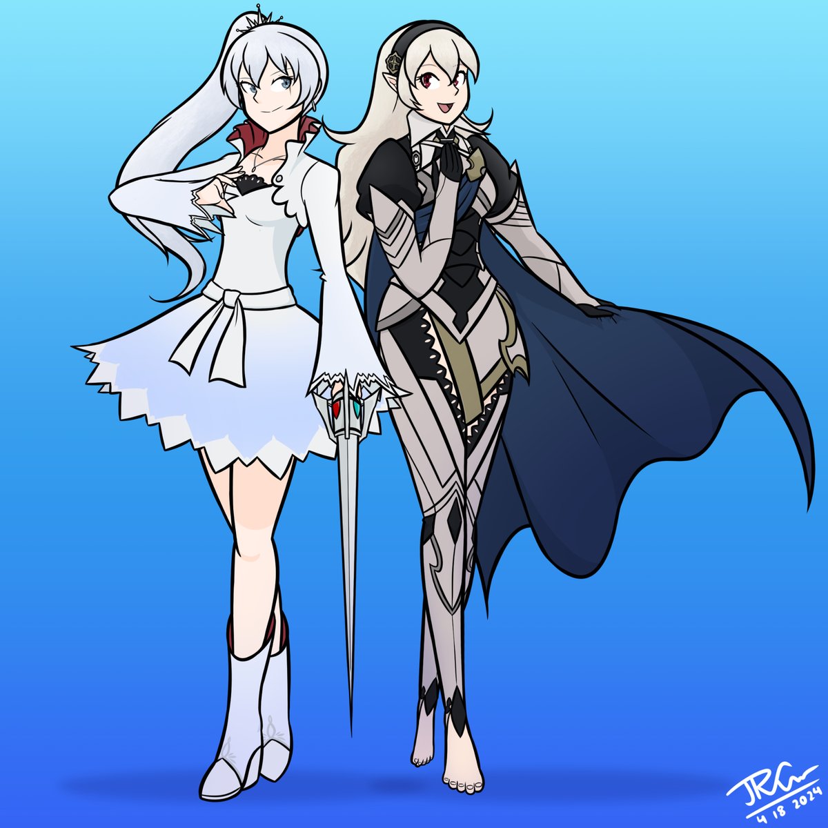 jdrider02's tweet photo. Weiss and Corrin https://t.co/xyb4SoUjf4