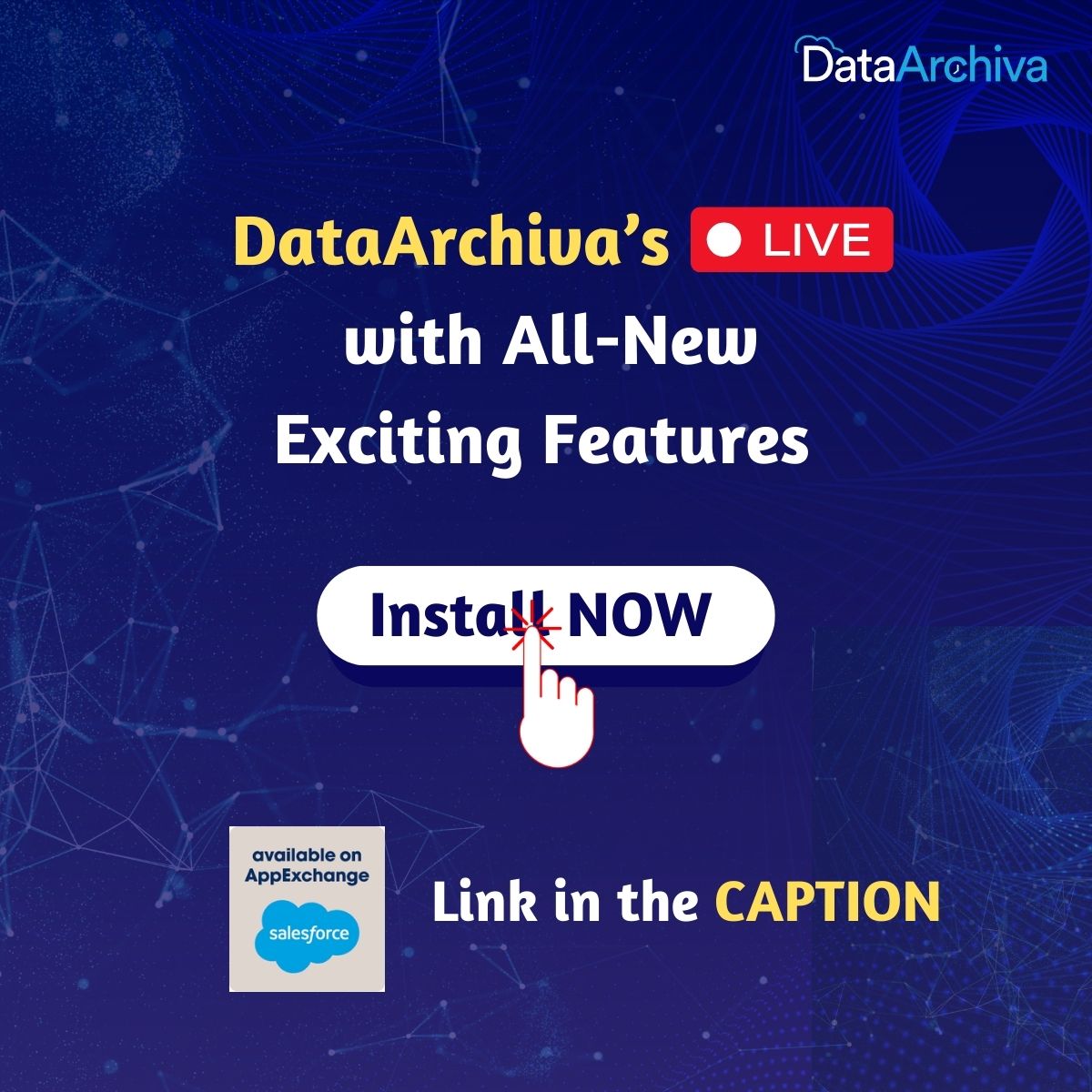 Exciting UPDATE! 🎉 
Time to test the all-new features of DataArchiva ! Get the app from the AppExchange now ➡️ buff.ly/43oDHbK
#Salesforce #SalesforceAdmin #SalesforceConsultant #SalesforceArchitect #AwesomeAdmin #SalesforceAdmins #SalesforceDeveloper #AppExchange