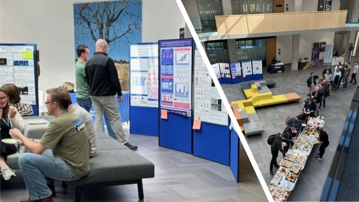 Fabulous posters and lunch at yesterday's @socobio annual conference @UniKent. Today the conference has an industry focus with talks and posters from our CASE students and networking with industry.