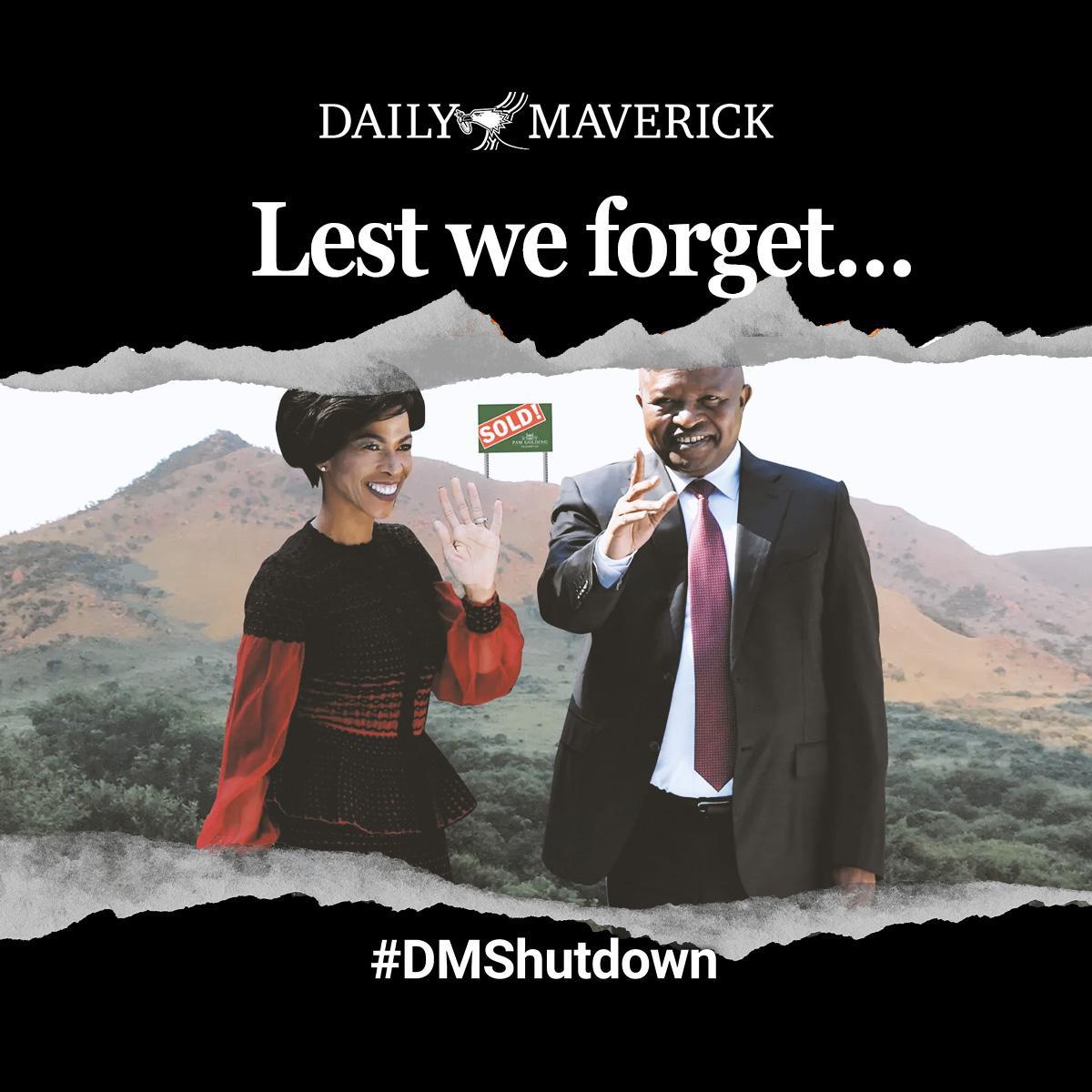 dailymaverick's tweet photo. Without journalism, would you have known about the pattern of fake land claims and overvaluation of farm values in Mpumalanga – a fraud estimated to have cost taxpayers R2-billion? https://t.co/oYdeVWTGDH
#LestWeForget #DMShutdown https://t.co/OBnHNK667Z