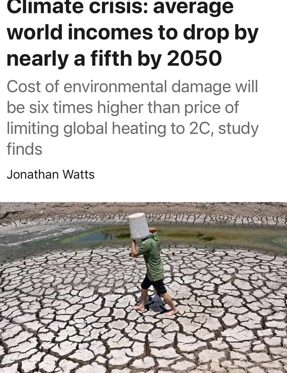 Extreme Weather Events like rising temperatures, drought, heavier rainfall & more frequent flooding num are projected to cause $38tn of destruction each year by mid-century, according to the research journal Nature👇 theguardian.com/environment/20… #ActNow #ActOnClimate #ClimateJustice