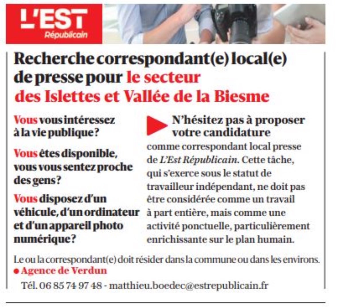 #journal #verdun #pqr #job indépendant ⁦<a href="/Lestrepverdun/">L'Est Républicain Verdun</a>⁩