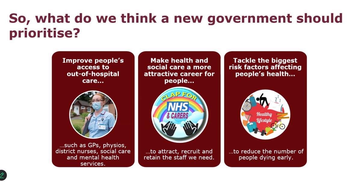 How could a new government improve health services? @TheKingsFund makes 3 key recommendations - 1. Investing in primary & community care 2. Developing and growing the workforce 3. Tackling health inequalities. #CollaborativeNW