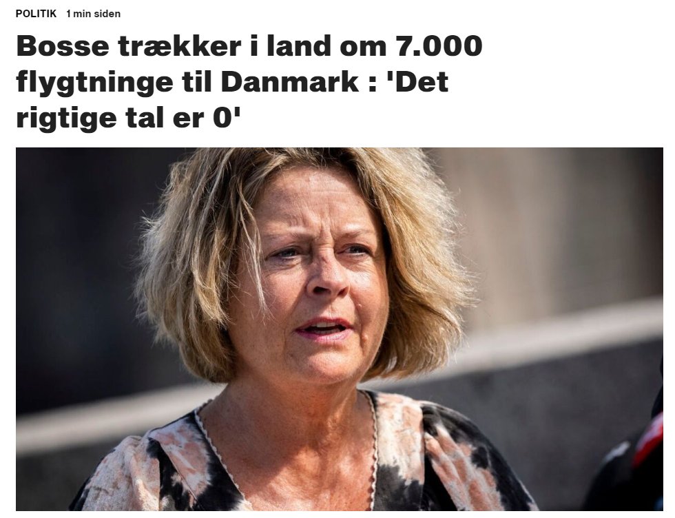 Først sagde @BosseStine , at det 'vil gavne Danmark', hvis vi modtager 7.000 flygtninge om året. Nu er tallet pludselig nul flygtninge. Jeg har talt med Moderaternes spidskandidat til EU-valget. #dkpol bt.dk/node/67220695/…