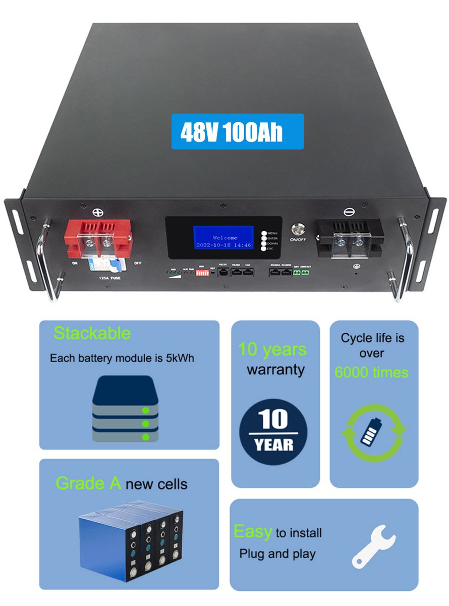 CUSTOMIZED!
48V 100Ah rack mounted battery 
Cycle life: 6000+ times
Battery cell: CATL 
Price: very competitive
Welcome to check details
Whatsapp: +8613580891863 
hashtag#energystorage hashtag#48vbattery hashtag#100Ah hashtag#lifepo4batteries