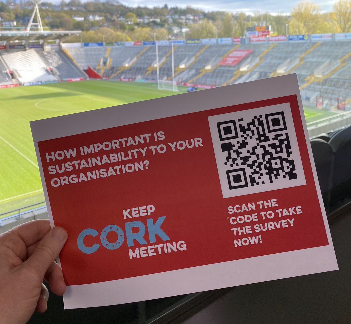 “How important is sustainability to your organisation”? We’d love to know. Don’t forget to fill in our very short sustainability survey so that we can incorporate your viewpoint into our strategic processes going forward. #KeepCorkMeeting #PureCork #SustainableTourism
