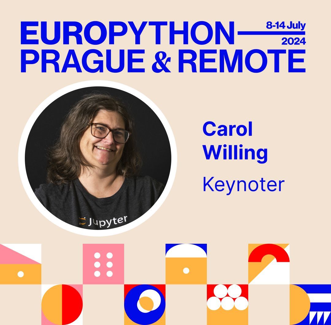 europython's tweet photo. 🎉 Exciting news alert! So thrilled to announce @WillingCarol as our first keynote speaker for EuroPython 2024 🚀

With three-time Python Steering Council membership, Core Developer status, and PSF Fellow, Carol needs no intro 🌟

🎟️ Grab your tickets! https://t.co/EvzSXxSvFy https://t.co/lZUykTIXq1