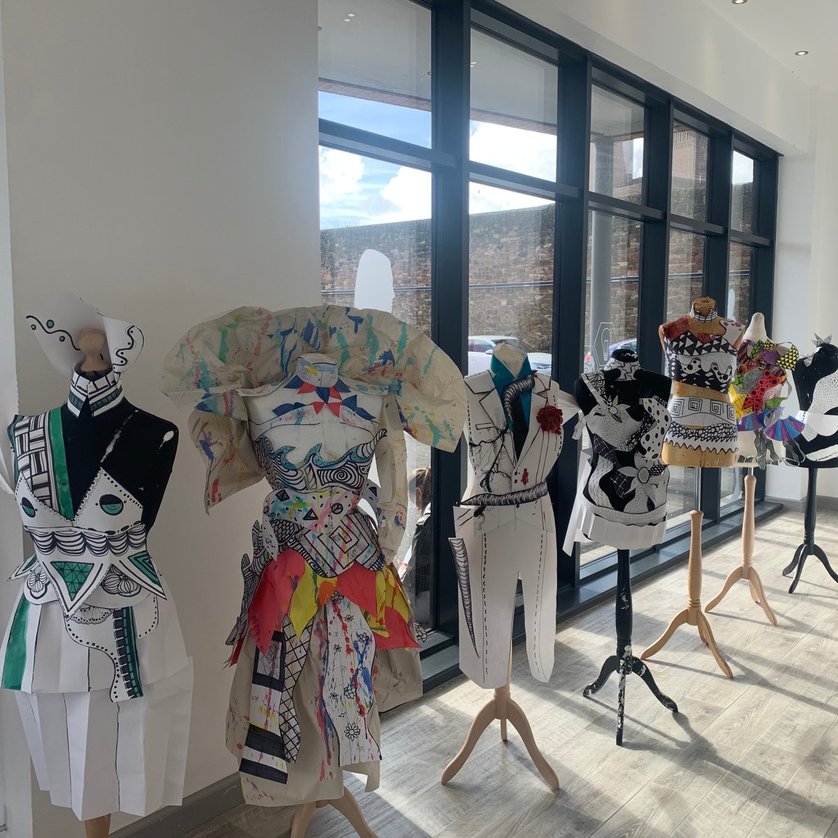 Check out these amazing costume designs on display at our Twelve Quays campus, created by our Level 3 Art and Design students. For more information about our UAL Art and Design Extended Diploma course visit wmc.ac.uk/courses/art-de…