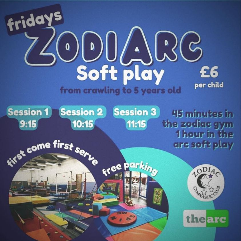 Zodiac are running soft play and gymnastic morning sessions for children under the age of five at The Arc, Caterham! No booking is required, you can join one of the three sessions. For further information please visit: orlo.uk/PfZqR