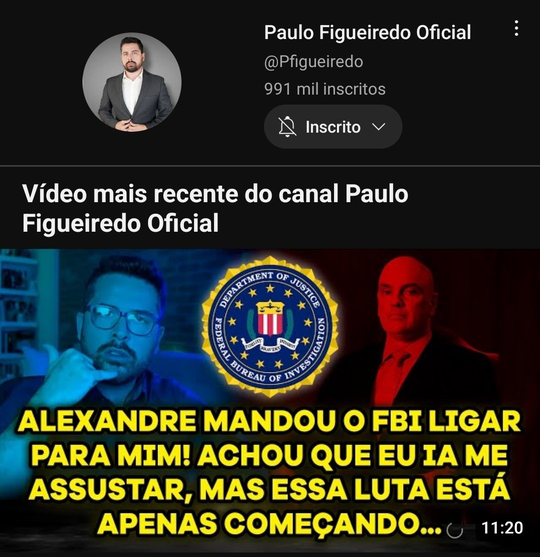 Paulo Figueiredo fez a denuncia.
Moraes está desesperado, tentando até intimidar as pessoas fora do país ?