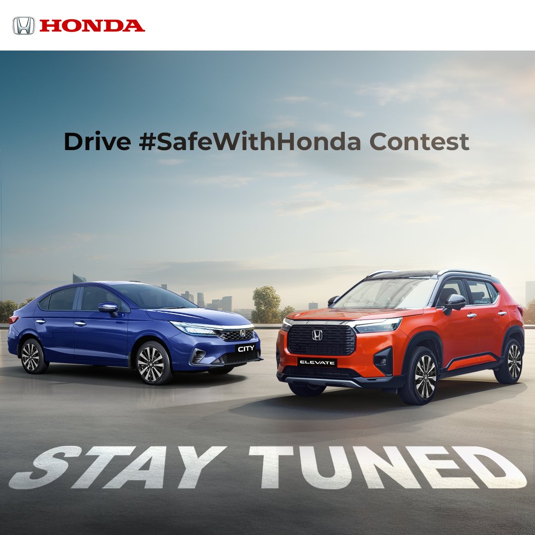 Are you ready to win big with #SafeWithHonda Contest? Stay tuned for more details.​ ​#HondaContest #HondaCarsIndia #HondaCars
