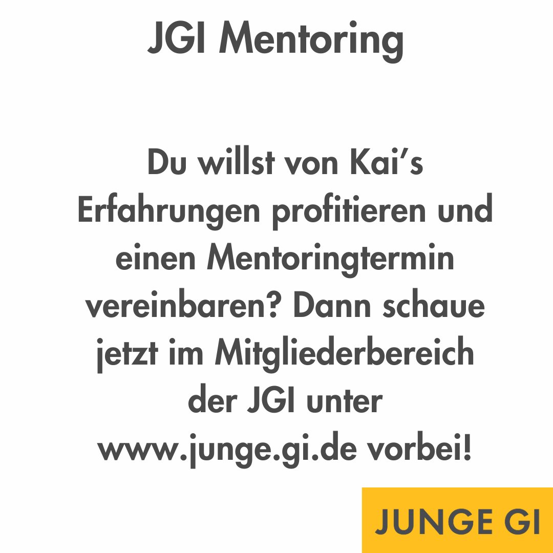 #Mentoring der #JGI - wer sind eigentlich die Mentor*innen? 🤔 Heute stellen wir euch Kai Eßmann vor. 📷 Als Mitglied in der Jungen GI ist die Mitgliedschaft und das Mentoring, kostenlos. Unter buff.ly/49JIRS5 kannst du dich anmelden. #WirsindInformatik