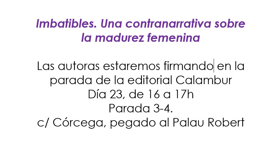 Amigxs! 🗣️ En #SantJordi2024 volvemos a firmar ejemplares de #Imbatibles! Este año con una pulsera de regalo para mostrar que #Imbatibles es más que un libro, es una cotranarrativa y un movimiento compartidos!💜 Si ya tenéis el libro, venid y traedlo para vuestra pulsera!⬇️