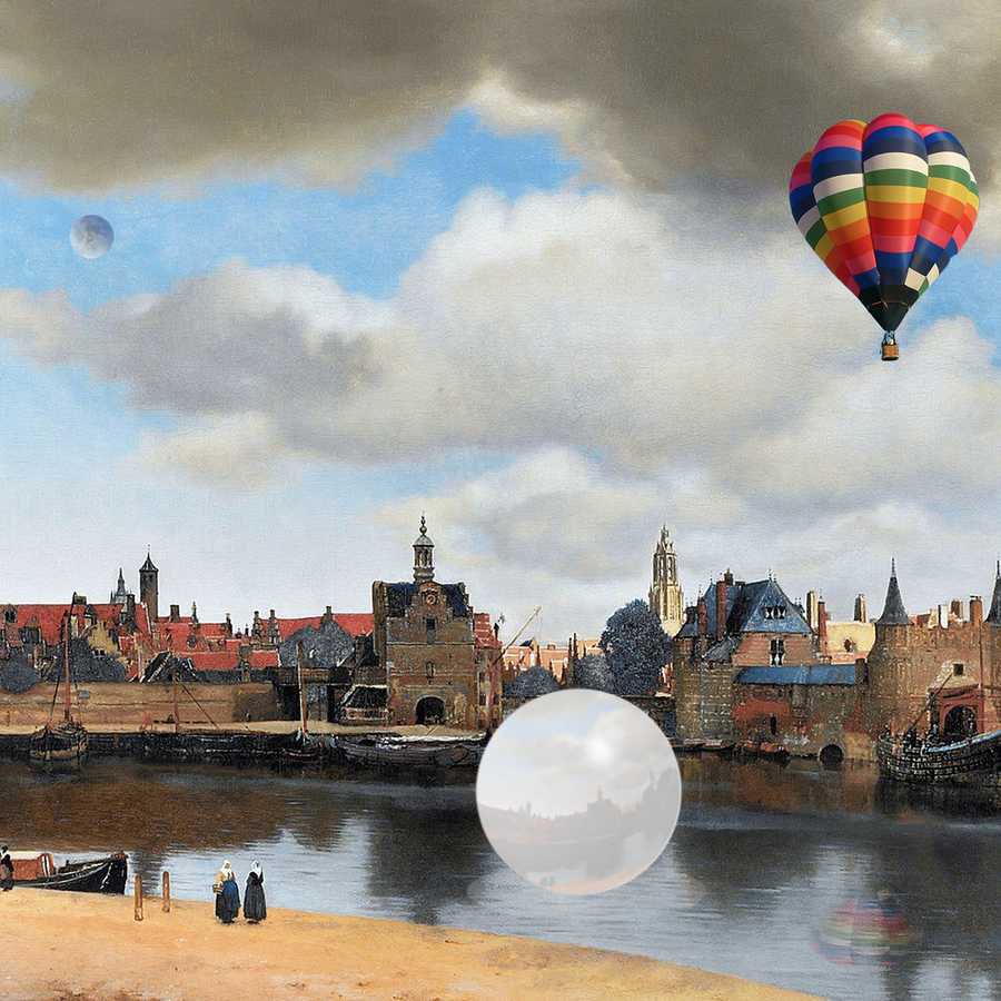 Another View of Delft (after #Vermeer) #HistoryofArt #TheFreeExhibition @TheNewPainting #DigitalPainting #NotAI