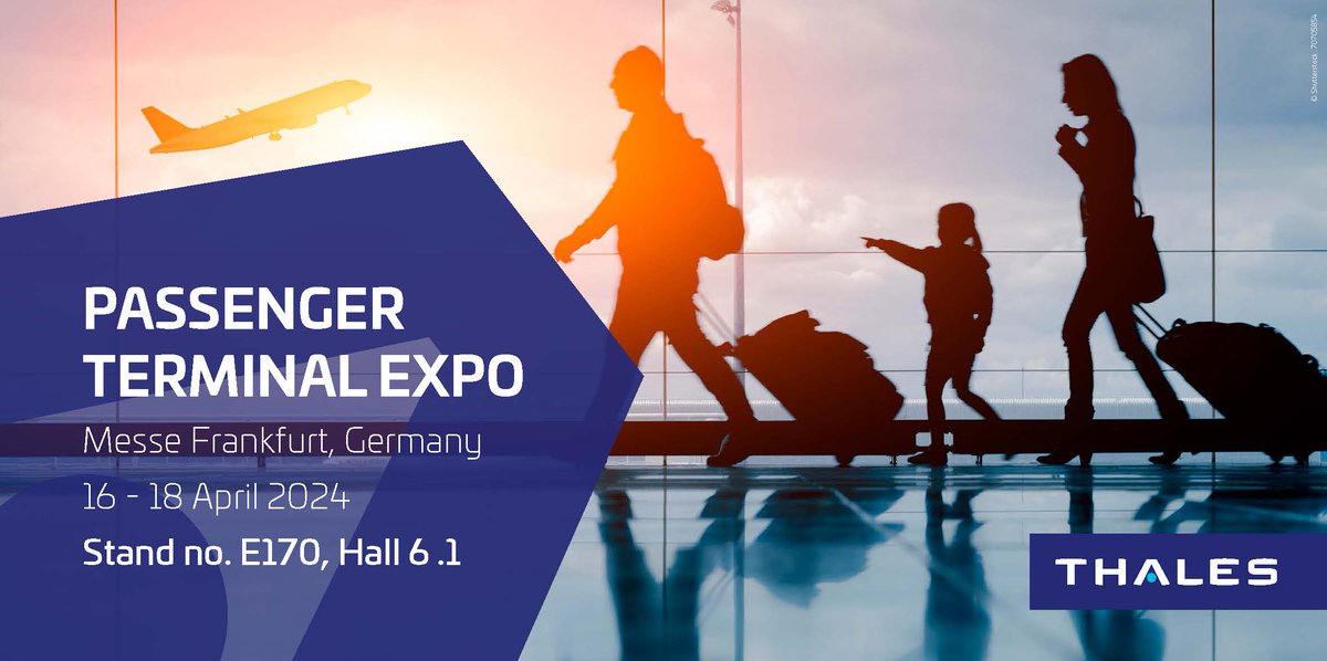 👋 Meet #Thales this week at #PTExpoConf to explore our solutions and services for Airport Operation Centers, seamless passenger experience, safe and quick baggage screening, and overall airport management and security. ✈️ 👉 Book a meeting: thls.co/lPO950RbZ3H @PTExpo