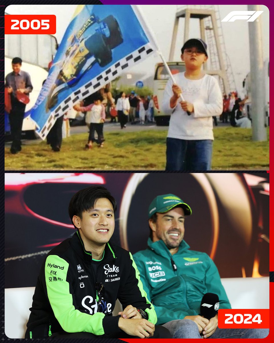 From a young Alonso fan at his first Chinese Grand Prix, to finally getting a home race alongside his hero 🥺 #F1 #ChineseGP @ZhouGuanyu24