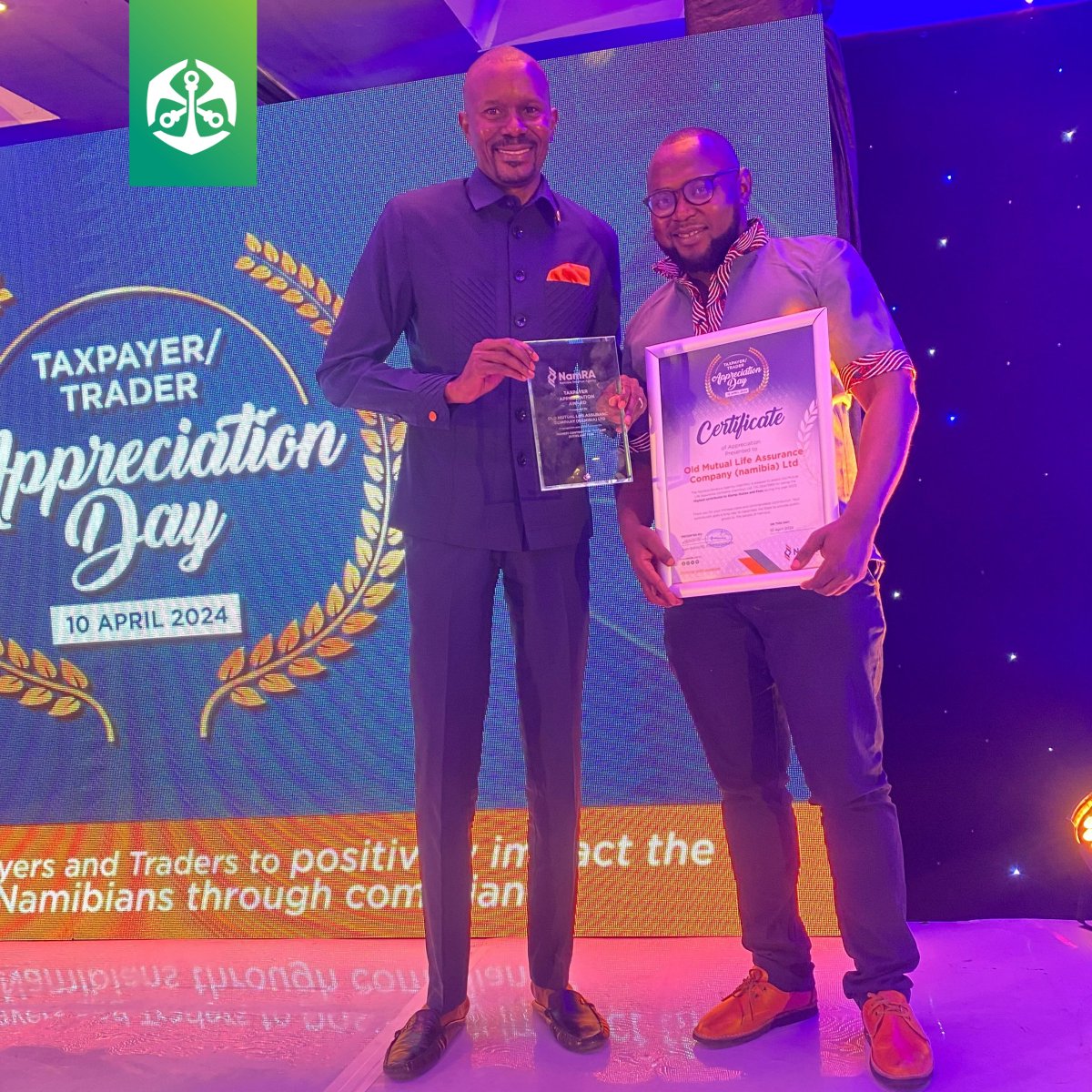 We're honoured to share that Old Mutual Life Assurance Company (OMLAC) has been recognised for its outstanding contribution to the nation's tax system. Gabriel Hauwanga, our Financial Accountant at Central Finance, proudly represented us at NamRA's Taxpayers Appreciation Awards…
