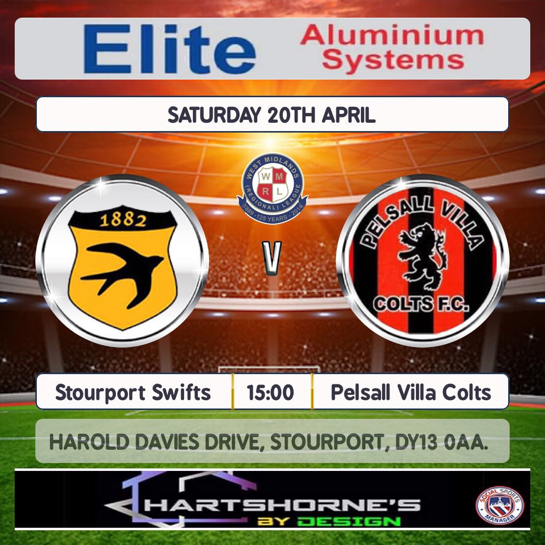 Next Up 🏆 WMRL 1 🆚 Stourport Swifts 🗓 Saturday 20th April ⏰ 15:00 🍻 Bar Open 🏟️ Harold Davies Drive, Stourport, DY13 0AA 🎟 Adults £5 Concession £3