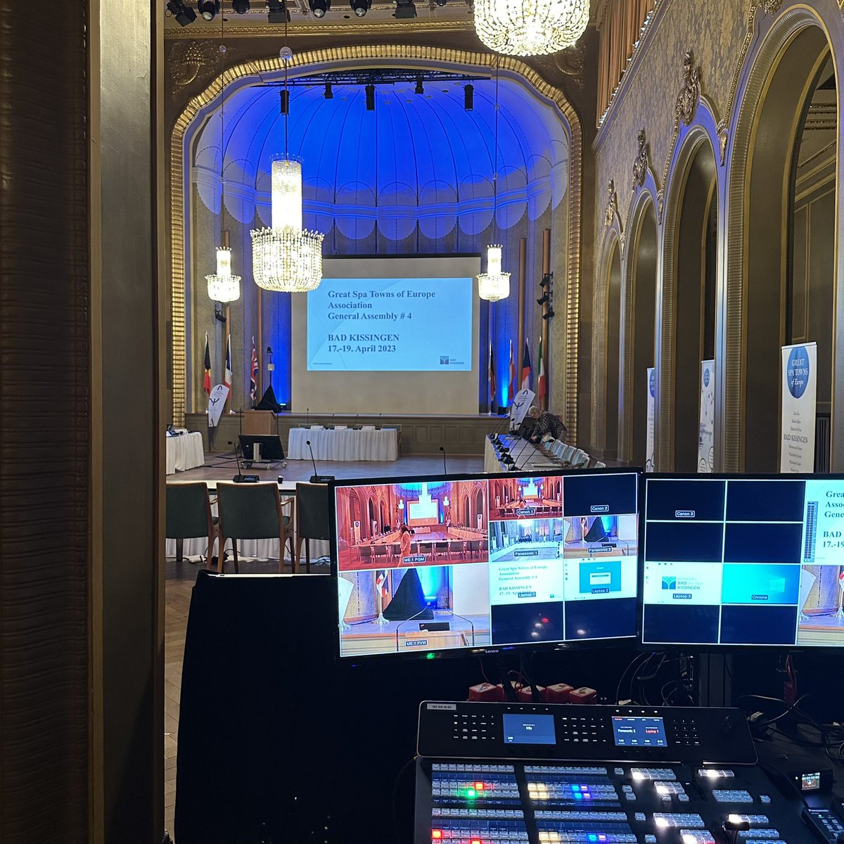 GreatestSpas's tweet photo. The stage is set!  We are ready for the Great Spa Towns of Europe Association’s General Assembly - and it’s #WorldHeritageDay2024 too! #greatspatownsofeurope #unesco #worldheritagesite #idms #idms2024 #icomos https://t.co/BZgAuv9RO3