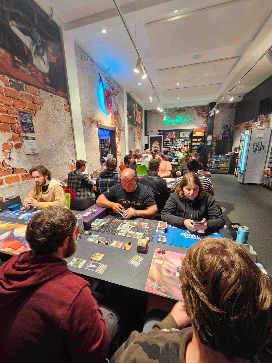 bea_dnd's tweet photo. We’ve got a full house for commander tonight! Everyone’s excited to sling some spells and play for some OTJ promo packs!!

Make sure you never miss out on our events by booking your ticket early at https://t.co/xVwX5b4kgq 

#commanderthursday #mtglife #wpnpremium #beadndgames https://t.co/kImedqdlIo