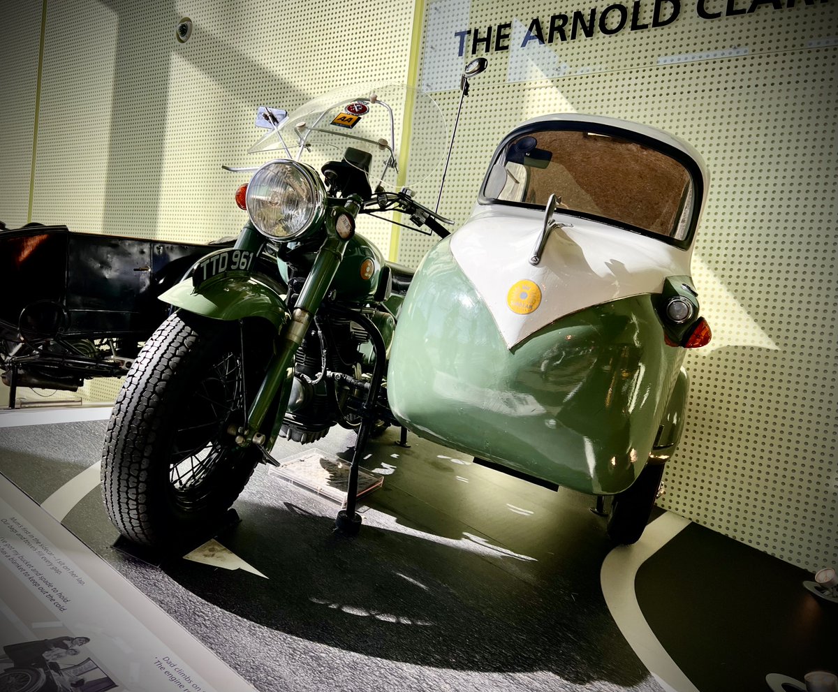 #AlphabetChallenge #WeekS - 'S' is for Sidecar. Who remembers these? Now a museum piece at the Riverside Museum of Transport, Glasgow #transportationThursday