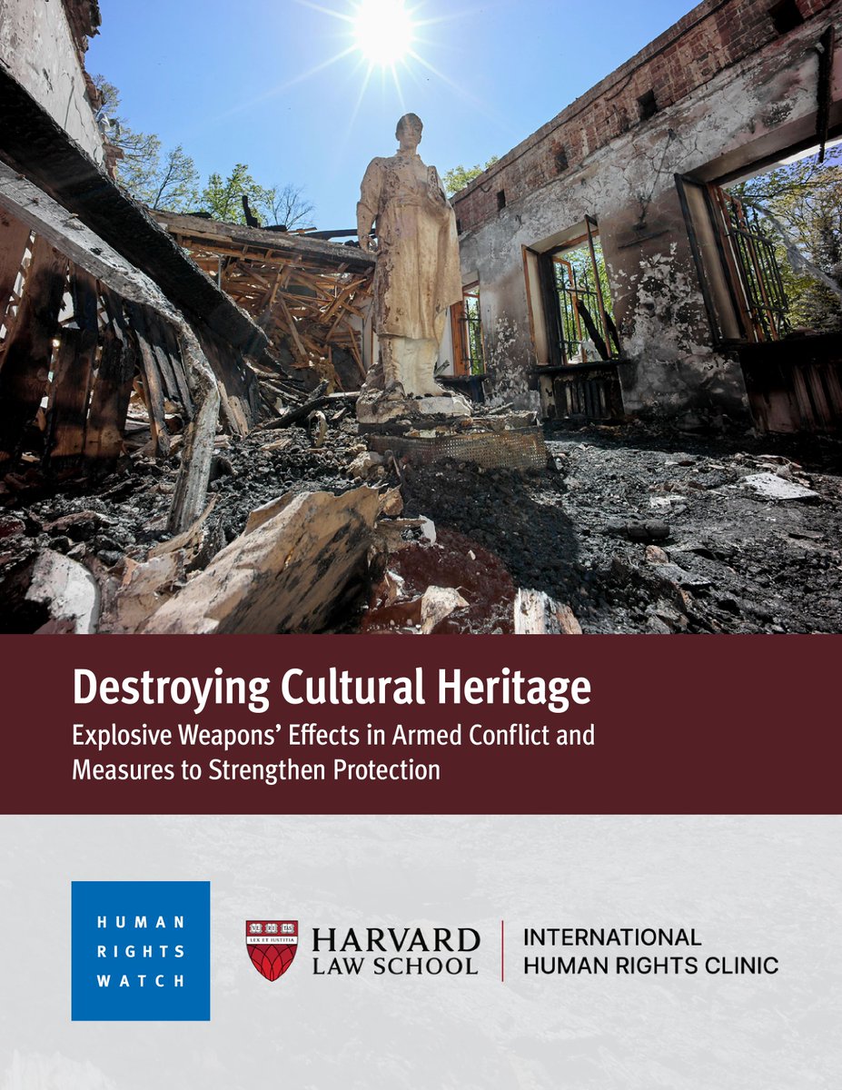“This heritage was part of our lives.” New @HRW & @Harvard_ACCPI report looks at the devastating harm to cultural heritage & civilians from the use of explosive weapons in populated areas: hrw.org/news/2024/04/1… #ProtectCulturalHeritage #Oslo2024