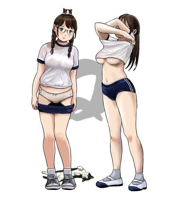 #これを見た人は体操服をTLに放流しよう上から脱ぐか下から脱ぐか…どっち派 