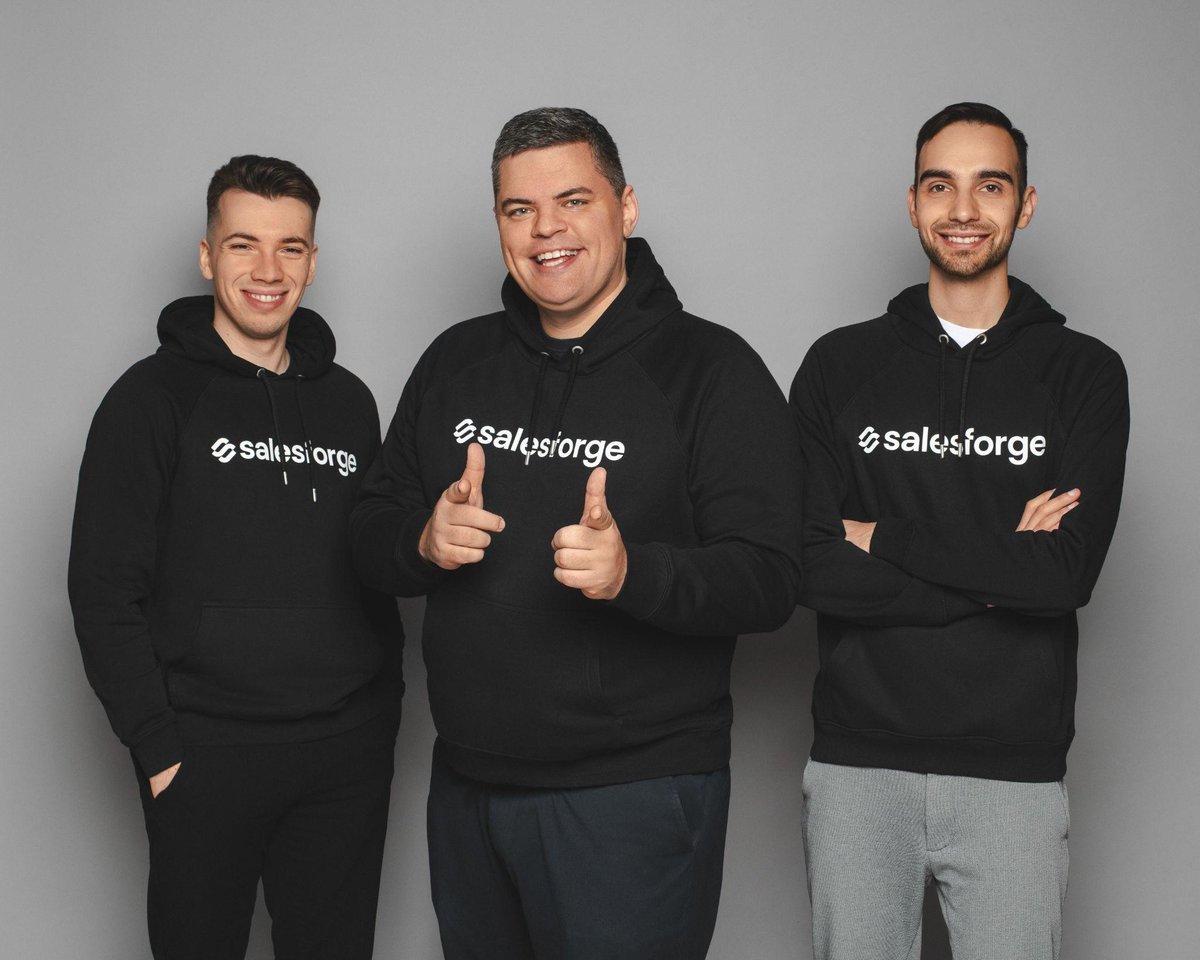 #Tallinn-based AI copilot for small and large sales teams, Salesforge has raised €470K from Latvian @badideas_fund, Estonian @SpringCapitalVC, #Budapest-based @fiedlercap, and @zawadzinski, a business angel from #Poland. Founded in 2023 by Dovydas Volodko, @franksondors88, and