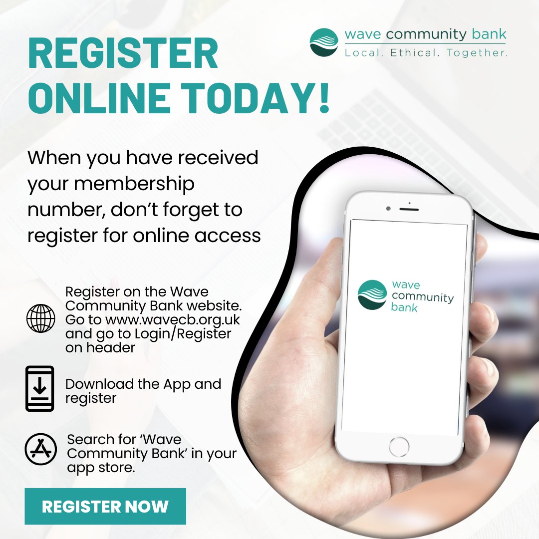 Kent Savers members can now register for online access with Wave. Don't forget to use your new membership number which has been sent in emails to all Kent Saver members. Once registered you can use the mobile app to manage your money zurl.co/G03M #kent #bankonwave