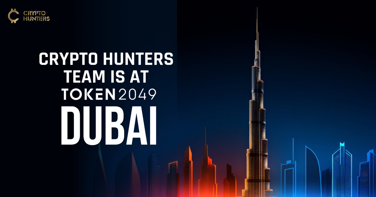 🚨 TOKEN2049 Attendees, This one's for you🚨

🚀Join the Crypto Hunters team this week in Dubai 💰

Let us know if you're around and would love to know more about Crypto Hunters 

#crypto #web3 #jointhehunt #TOKEN2049 #dubai