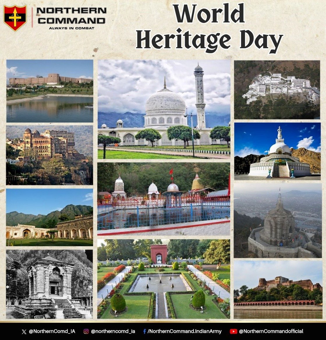 #Agnipathscheme
#JammuAndKashmir : A land of rich & vast cultural heritage & diversity; a testimony of our glorious past.  

#WorldHeritageDay 
#ShiningJK
#DhruvaCommand