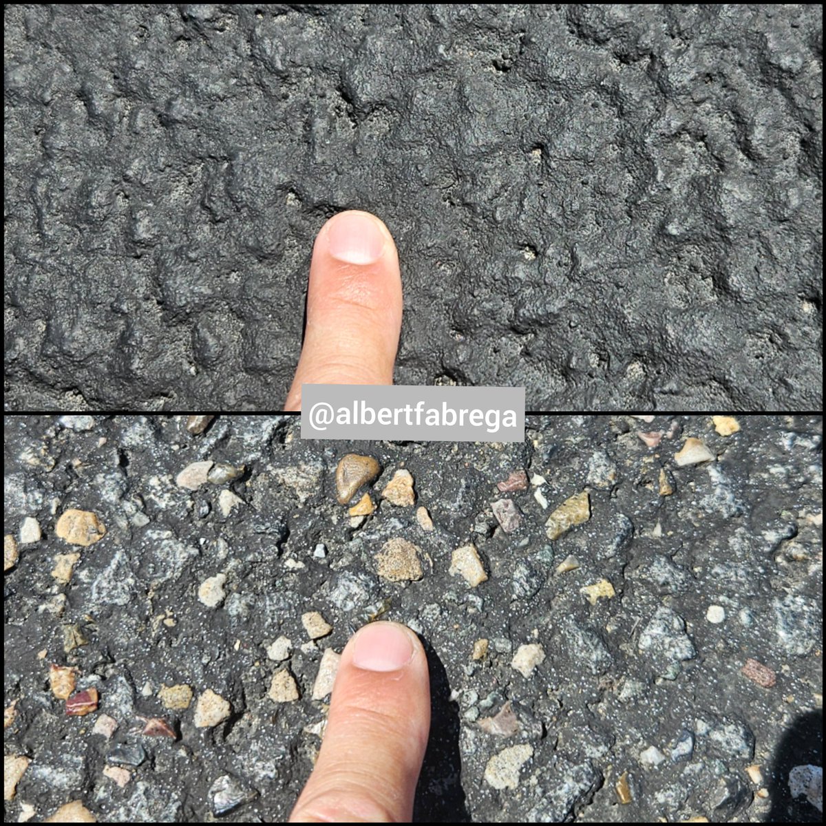 AlbertFabrega's tweet image. En esta foto se ve que algunas de las zonas que parecen reasfaltadas sólo son "pintadas" con alquitran o bitumen.
#f1 #