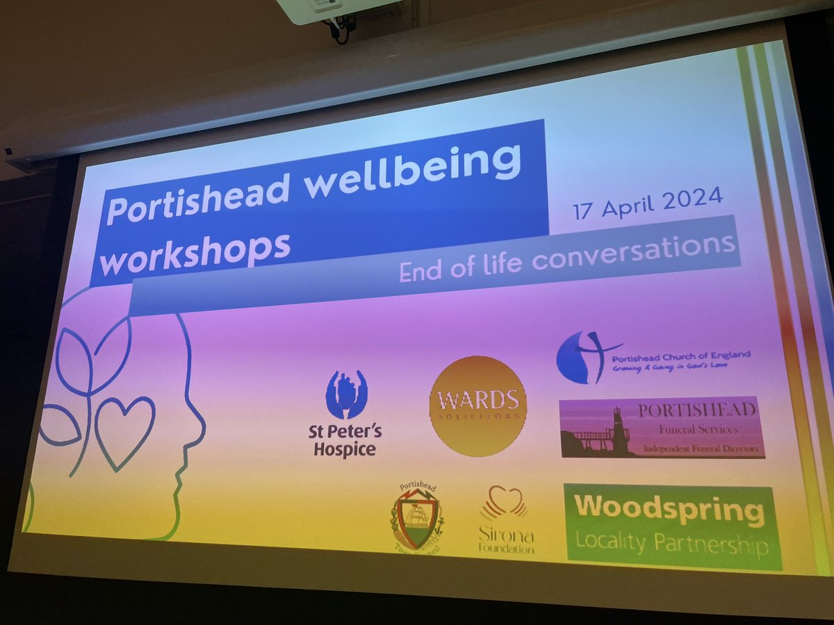 Thank you Portishead council for the invitation to open last night’s meeting. Honest, open conversations about death &amp; dying in which we all came away remembering the preciousness of life. Thank you. @stpetershospice