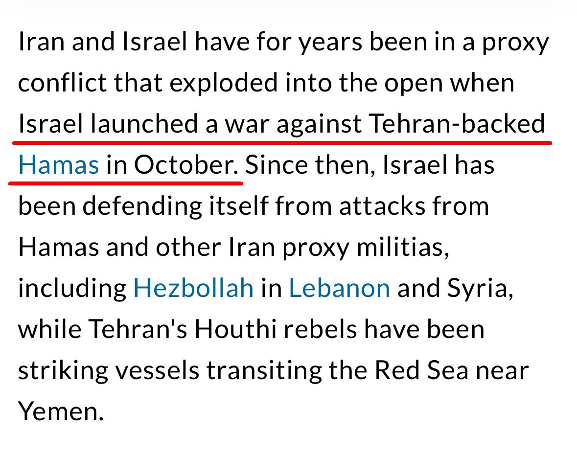 As far as @UPI is concerned, Hamas' invasion of Israel on Oct. 7 never happened. It all started when 'Israel launched a war' against Hamas for no apparent reason. 🤦‍♂️ upi.com/Top_News/US/20…