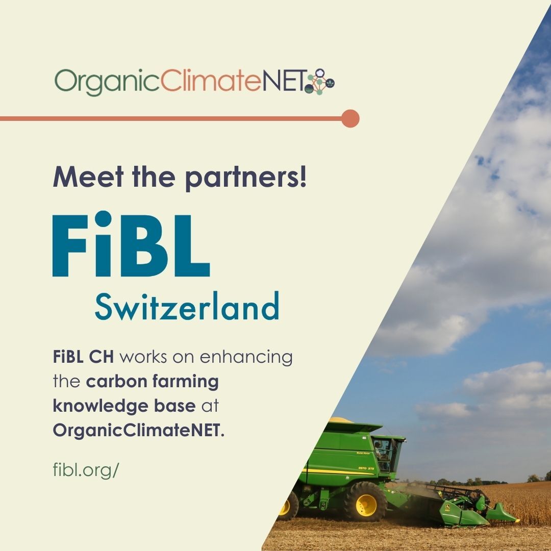 📢 Meet the partners! @fiblorg works on enhancing the carbon farming knowledge base at @organicclimatenet

🍎 FiBL is one of the world’s leading research and information centres for #OrganicAgriculture and employs 300 people in Switzerland.'

Their web!👉bit.ly/4axA7Qk