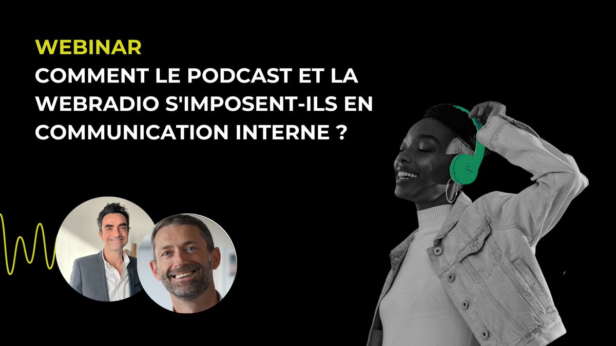 #WEBINAR | Save the date 🕰️

📅 On se donne rendez-vous le 25 avril à 15h15 pour notre live : "Communication interne : comment le podcast et la webradio s'imposent-ils ?".

Inscrivez-vous 👉🏻bit.ly/3W18Elo

#communication #audio #stratégie #event