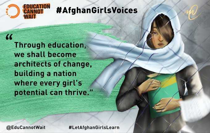 #LetAfghanGirlsLearn
#AfghanGirlsVoices
#LetAfghanGirlsLearn

Please retweet if you agree w/these #ThursdayThoughts & that #EducationCannotWait for any child.

@un @bmz_bund @stateprm @sida @dfat @danishmfa @swissdevcoop @noradno @afd_en @mfa_lu @canadadev #222MillionDreams✨📚