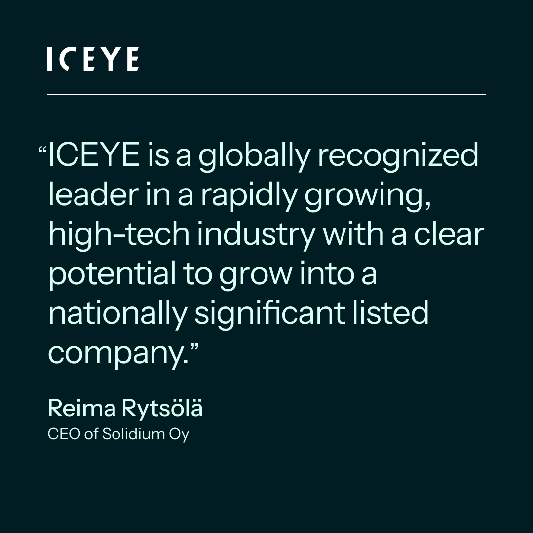 As a Finnish heritage company, ICEYE welcomes our newest investor and board member — Solidium Oy, Finnish sovereign wealth fund that led our recent oversubscribed $93M growth funding round. Read more: hubs.li/Q02t7LNm0.