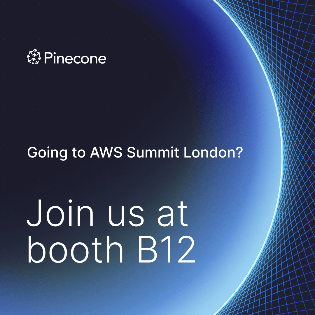 Heading to the #AWSSummit in London? 🇬🇧 Don't miss Pinecone, the top SaaS product on the AWS Marketplace (last month) Learn how Pinecone serverless lets you deliver remarkable GenAI apps faster & up to 50x lower cost. #AWSSummit @AWScloud #VectorSearch