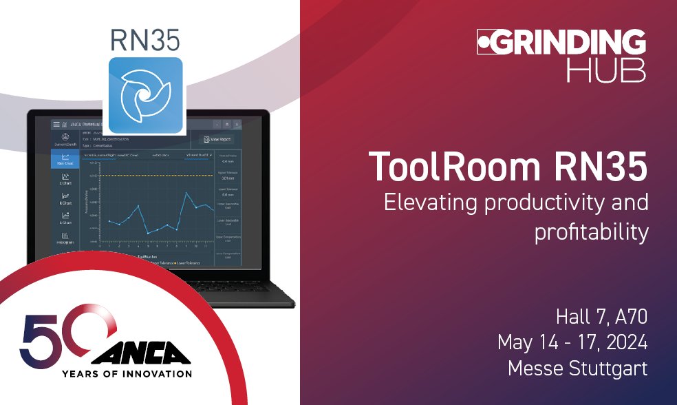 The highly anticipated ANCA software release is here! Designed to maximise productivity, optimise performance, and enhance user experience, ToolRoom RN35 promises to revolutionise your tool production process. See it for yourself at #GrindingHub2024!

bit.ly/4aWTrWM