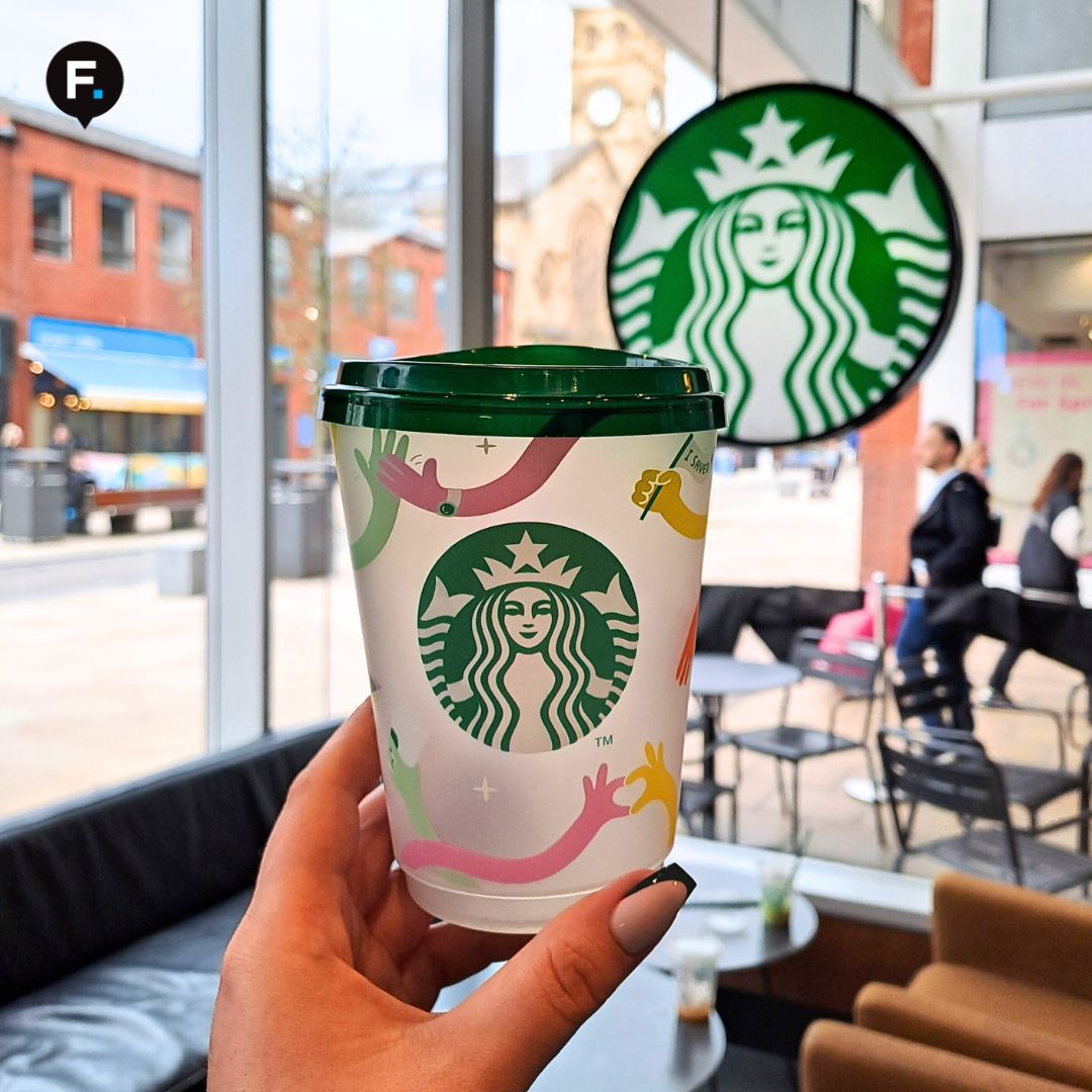 Free reusable cups at Starbucks Fishergate! ♻️ 🌏Celebrate Earth Day early with a FREE cup when you purchase a medium iced drink today & tomorrow (18th & 19th April) using the Starbucks app! Love the design! #EarthDay #ReusableCups @starbucksuk